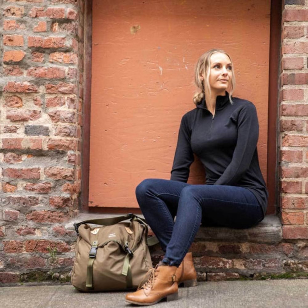 WoolX Pullover Brooke 1/4 Zip Lt Grey Merino Wool M